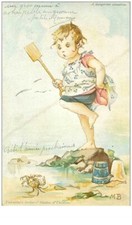 Illustrators No. 23455 Baker A Dangerous Situation Young Girl In Prey With picture