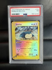 2003 POKEMON SKYRIDGE #100 SNORLAX-REVERSE FOIL PSA 7 FRESH CERT picture