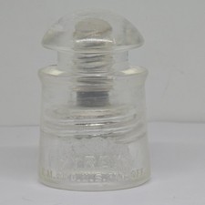 Vintage Pyrex T.M. Reg U.S. Pat. Off.Made in USA Glass Insulator M AA picture