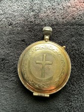 Antique Sterling Silver Pyx Vermeil Communion host holder picture
