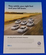 2015 VOLKSWAGEN #1 SELLING DIESEL CAR BRAND IN USA ORIGINAL COLOR VW PRINT AD picture