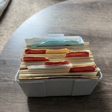 Vintage Grandma's Recipe Card Collection Handwritten & Clipped In Box picture