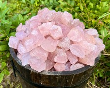 4 oz Brazil Rose Quartz Rough Natural Stones: 'A' Grade Crystals Bulk Lot picture