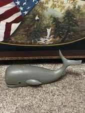 Mark Glandon Original Hand Carved And Painted Big Whale Folk Art Primitive Rare picture
