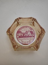 VINTAGE DEADWOODS PUB FORT ATKINSON WI GLASS ASHTRAY 1950S picture