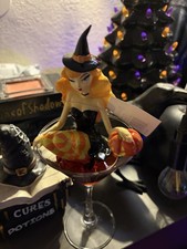 December Diamonds Seasonal Home Halloween Witch Figurine Ceramic Glossy Painted picture
