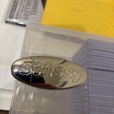 Stussy Metal Pill Lighter Case – Stainless Steel Keychain Accessory 138912 picture