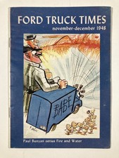 Vintage 1948 Ford Truck Times Magazine Mobile Midget Theater F-8 Panel Delivery picture