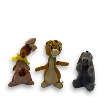 VTG 1966 GUND Winnie the Pooh Velveteen Character Toys Eeyore Kanga Rabbit picture