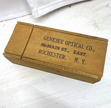 Antique Genesee Optical Co Box Rochester NY 1908 Washington 2c Postage Stamp picture