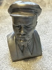 Vintage 1979 Vladimir Lenin Bust Signed N Baganov Soviet USSR Sculpture picture