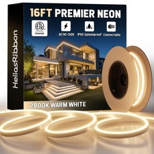 120V LED Neon Rope Lights, 2800K Warm White, 16ft 16FT/5M picture