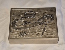 Vintage Dutch Wooden and Metal Cigar/Trinket Box picture