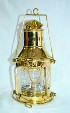 Vintage Brass Oil Lamp Maritime Ship Lantern-Anchor Boat Light Lamp Nautical picture