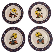 Peanuts Halloween 4-Pack Ceramic Plates 8