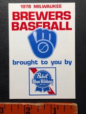 Milwaukee Brewers 1978 Baseball Foldout Schedule picture