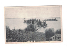 Bona Vista & Lightwood Islands Muskoka Lake Ontario Canada Black White Postcard picture