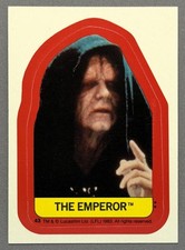 1983 Topps Star Wars ROTJ #43 The Emperor Sticker picture