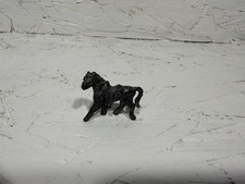 Vintage Miniature Saddled Horse Figurine Small Metal Pewter Style Western Horse picture