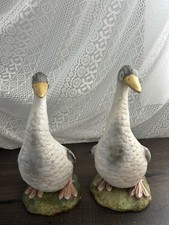 Ceramic Water Fowl Pair Signed by Artist Ugo Zaccagnini Made In Italy picture