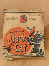 Vintage 1952 W & F Halloween Black Cat Candy Filled 24 pcs. Full Box picture
