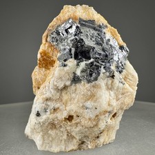 Galena in Quartz: Loudville Lead Mine, Easthampton, Massachusetts- Rare picture