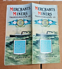 1909 Merchants & Miners Transportation Co. Brochure Map Boston to Jacksonville picture