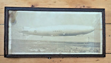 ANTIQUE PANORAMIC AIRSHIP PHOTO ZR-3 USS LOS ANGELES DIRIGIBLE ZEPPELIN picture