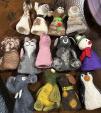 HANDMADE Needle FELTED WOOL  ANIMALS/Puppet/Toy/Collectible/VINTAGE/only 6 left picture