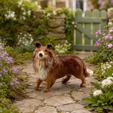 Hagen Renaker Vintage Retired Miniature Figurine New Collie Dog picture