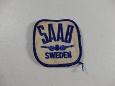 Early Blue SAAB Swedish Automobile Brand Airplane Logo Patch BIS picture