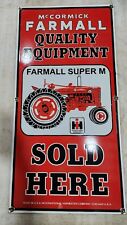 FARMALL 48 X  24 INCHES  ENAMEL SIGN picture