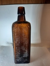 Antique 1880-90s Bottle- Dr. J Hostetter's Stomach Bitters Amber picture