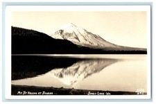 c1940's Mount St. Helens Sunrise Spirit Lake Washington WA RPPC Photo Postcard picture