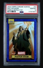 2024 Topps Chrome Marvel Doctor Doom Purple Refractor /75 #61 PSA 10 Gem Mint picture