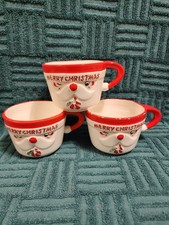 Rare Vintage James R Summers Shafford Santa Winking Punch Bowl Mugs  picture