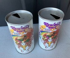2 Vintage Hawaii's Own Psychedelic Punch Cans Hawaiian Juice Honolulu Hawaii picture
