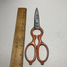 Vintage Friodur Inox Germany Scissors Rare Orange Color-E picture