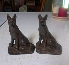 Vintage Cast Iron German Sheperd Bookends picture