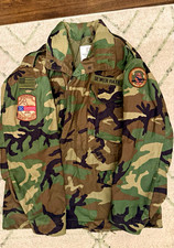 Vintage Alpha Industries M65 Field Jacket Large Regular USA Desert Shield Patche picture