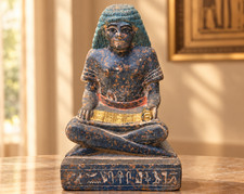 Authentic Ancient Egyptian Antique Rare Seated Scribe Statue Figurine BC picture