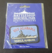New Sealed Vintage USS Alabama Battleship Memorial Park Mobile Embroidered Patch picture