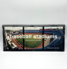 Vintage Baseball Stadiums 2002 Panoramic Calendar Jim Dow Photography Sealed picture