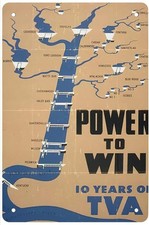 vintage poster tennessee valley authority Tin Metal Signs Home Décor 8x12 picture