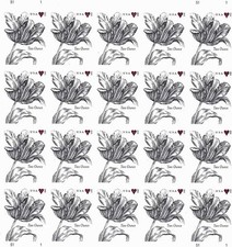 2015 USPS SHEET OF 20 TWO OUNCE STAMPS VINTAGE WEDDING TULIP 1.07¢ picture