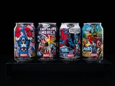 HIGH UP Marvel Avengers Sparkling Water Lemonade 4-Can Bundle Import Limited... picture