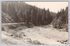 Vintage RPPC Eel River Redwood Highway California Scenic View Postcard picture