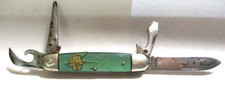 VINTAGE 1940s 50s KUTMASTER OFFICIAL GIRL SCOUT GREEN POCKET KNIFE - AS IS picture