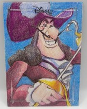 2026 Topps Chrome Disney Captain Hook Peter Pan Sketch Auto TRUE 1/1 picture