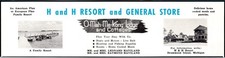 H and H Resort and General Store Mr. & Mrs. Leonard Haviland 1958 MI Ad TAK3-1 picture
